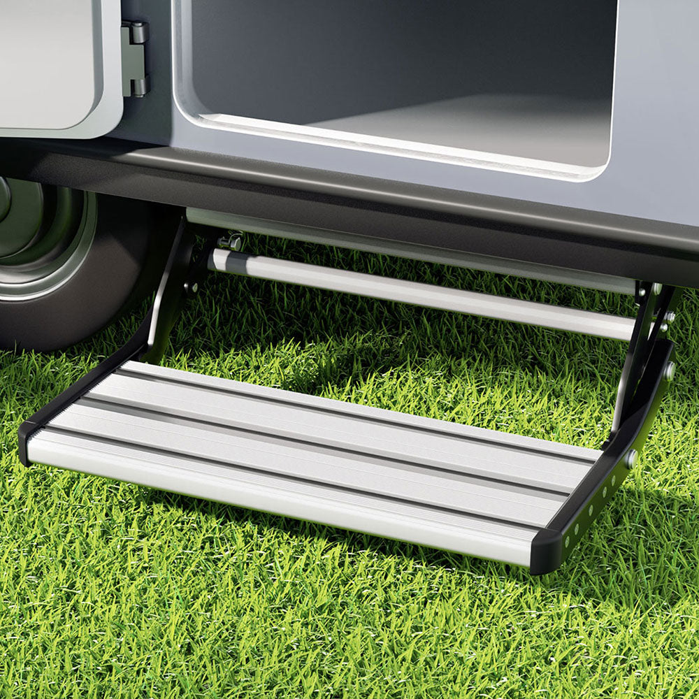 Weisshorn Manual Pull Out Caravan Step Folding RV Entry Stair 200KG Capacity