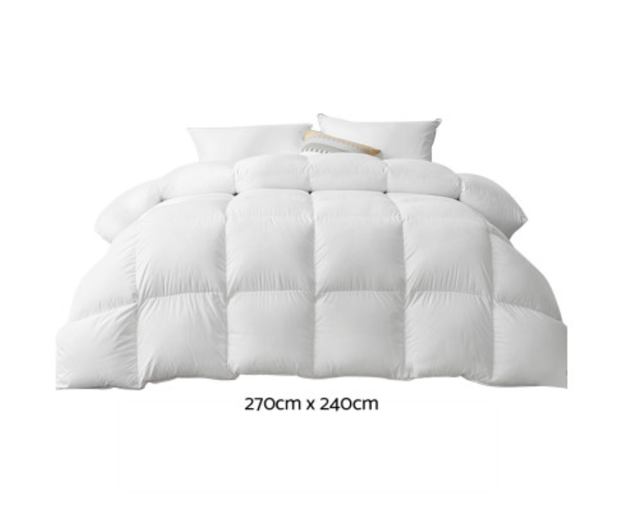 Giselle Bedding 500GSM Duck Down Feather Quilt Super King