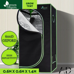 Green Fingers Grow Tent 60x60x140CM Hydroponics Kit Indoor Plant Room System