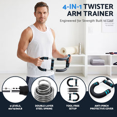 Everfit Twister Arm Exerciser 60-90lb Adjustable Chest Workout Equipment Home