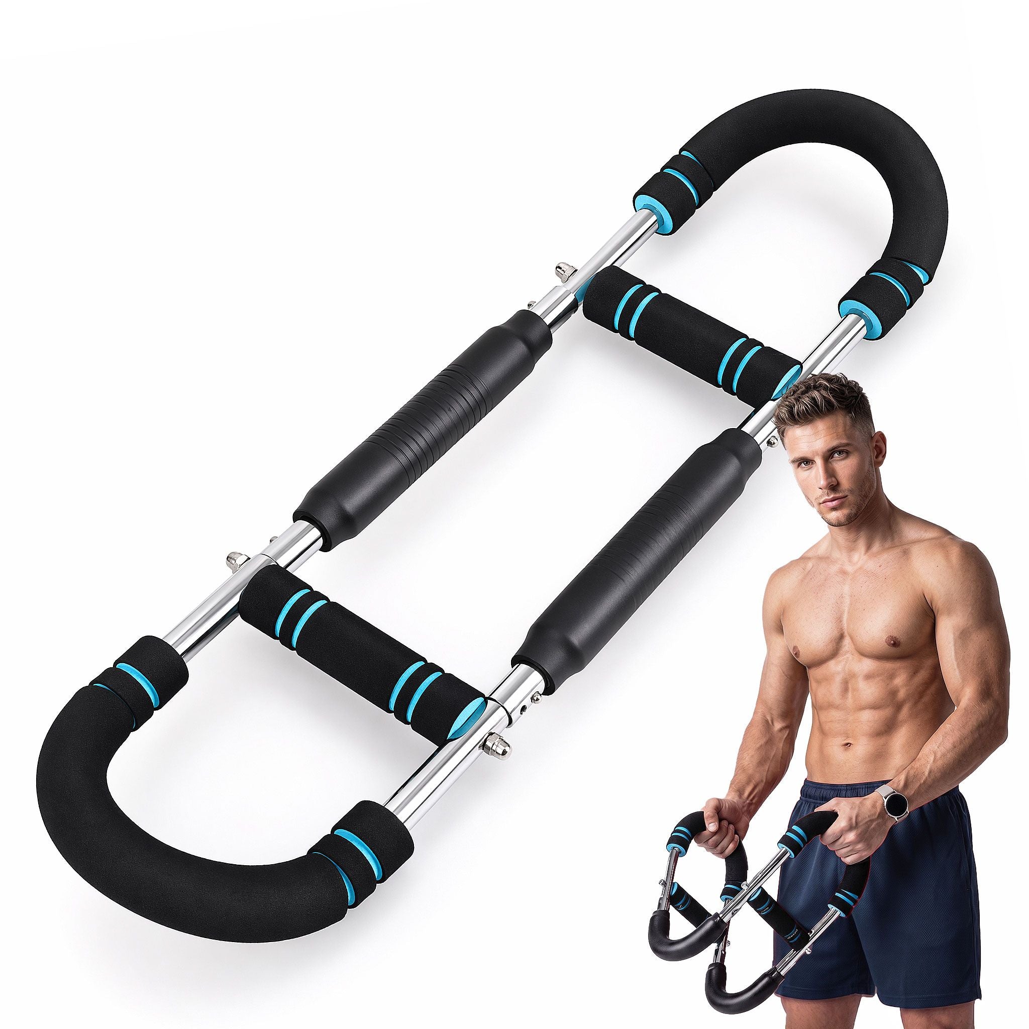 Everfit Twister Arm Exerciser 60-90lb Adjustable Chest Workout Equipment Home