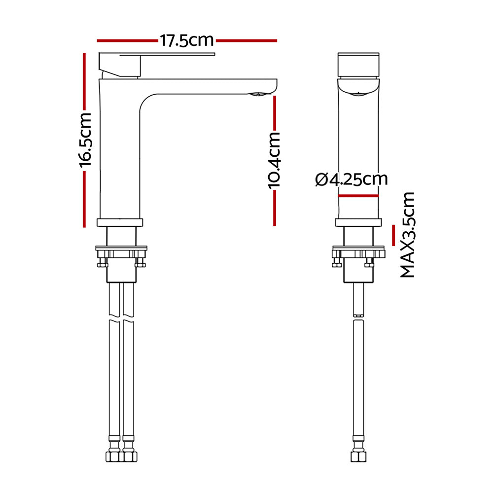 Cefito Bathroom Basin Mixer Tap Brass Faucet Vanity Laundry Sink Chrome - Free Delivery