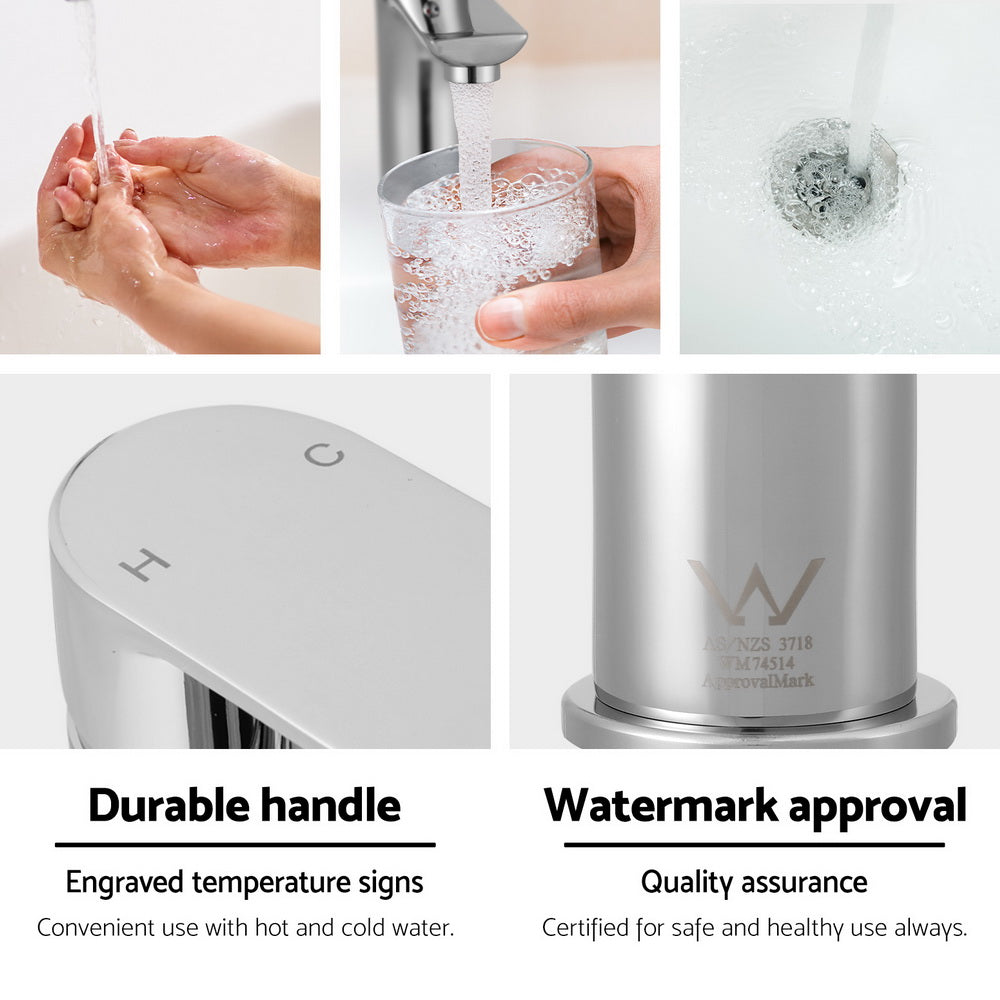 Cefito Bathroom Basin Mixer Tap Brass Faucet Vanity Laundry Sink Chrome - Free Delivery