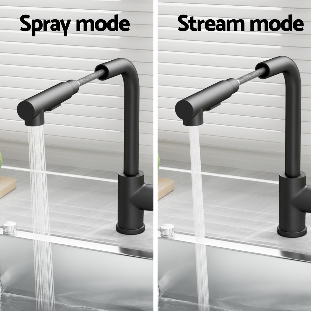 Cefito Kitchen Mixer Tap Pull Out Rectangle 2 Mode Sink Basin Faucet Swivel WELS