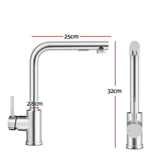 Cefito Kitchen Mixer Tap Pull Out Rectangle 2 Mode Sink Basin Faucet Swivel WELS
