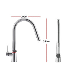 Cefito Kitchen Mixer Tap Pull Out Round 2 Mode Sink Basin Faucet Swivel WELS