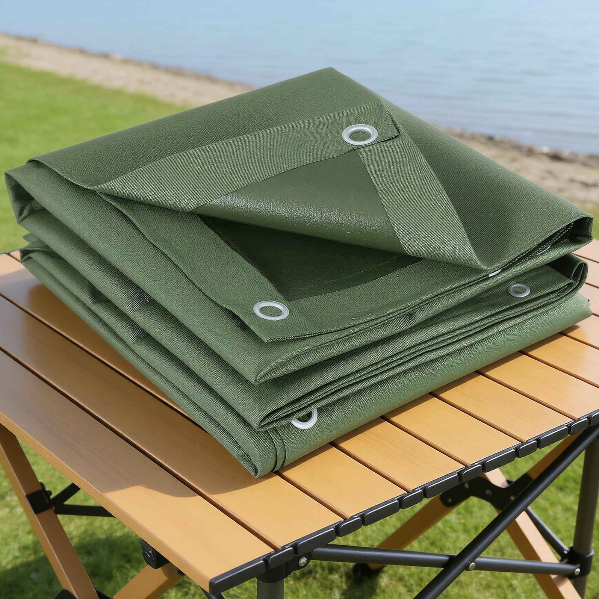 Instahut 2x3m Tarp Tarpaulin 600GSM Camping Canvas Outdoor Free Delivery