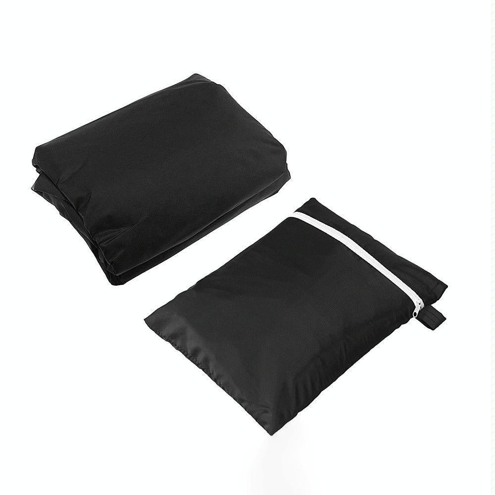 Waterproof Outdoor Bench Cover - Fits 4 Seats - 190X66X89Cm - Black / Silver-1915196652180869125