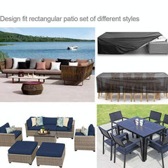 Waterproof Outdoor Furniture Cover - Protects From Dust And Uv - 170X94X70Cm - Black-1915196652579328004