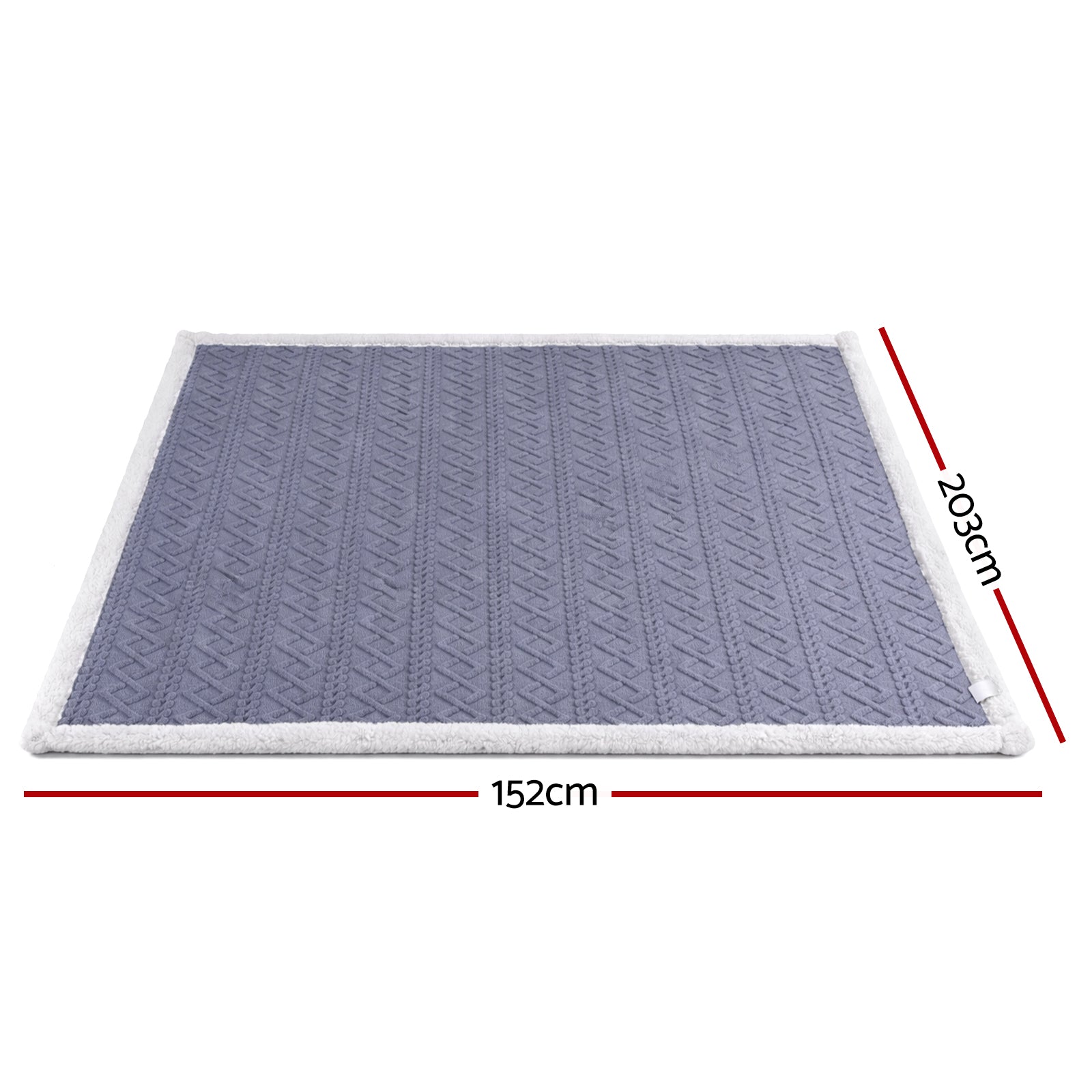 Giselle 152x203cm Throw Blanket Double-Sided Fleece Lightweight For Sofa Couch Bed Queen - Free Delivery