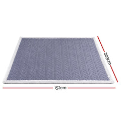 Giselle 152x203cm Throw Blanket Double-Sided Fleece Lightweight For Sofa Couch Bed Queen - Free Delivery