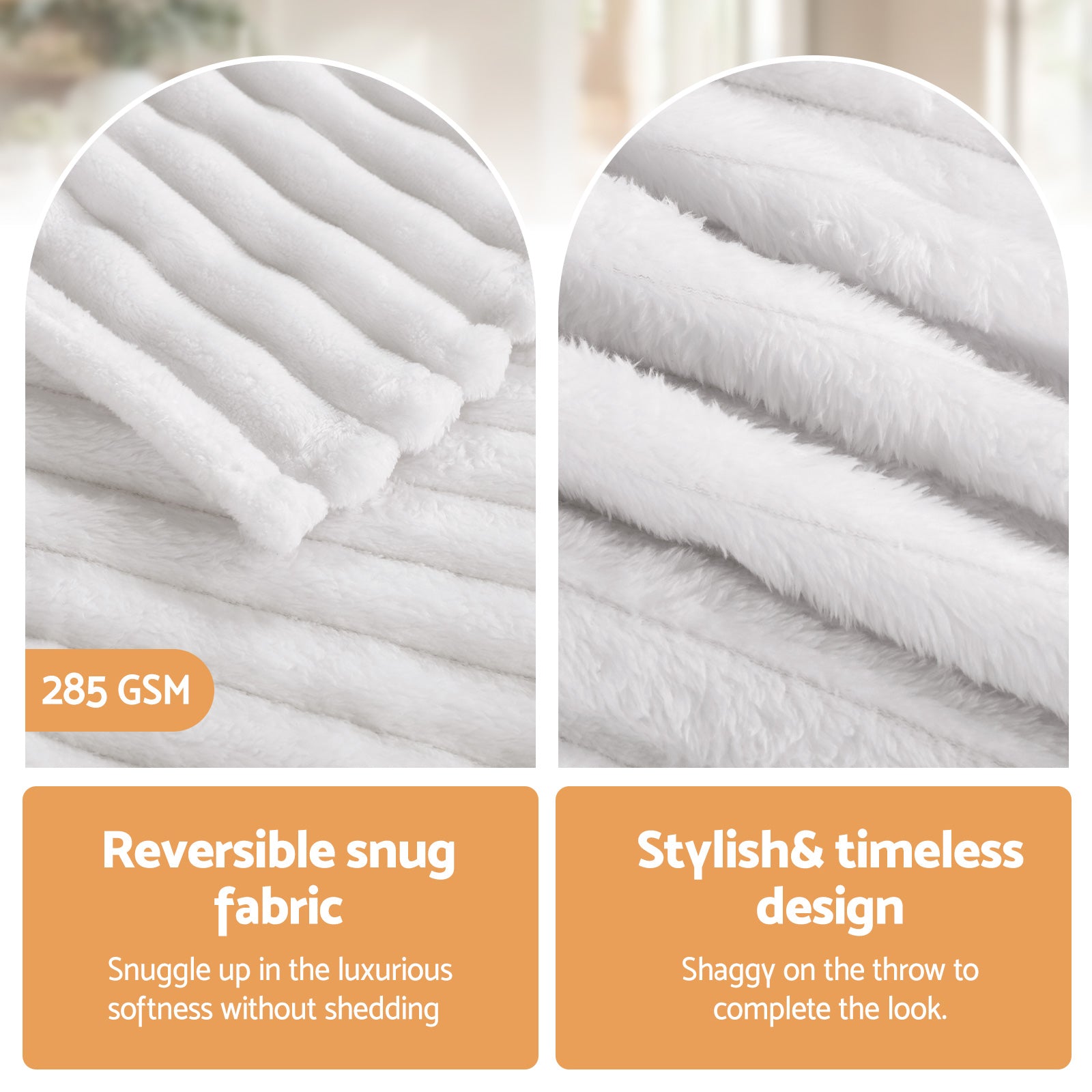 Giselle 152x203cm Throw Blanket Queen Fleece Lightweight Cozy Sofa Couch Bed Throw - Free Delivery