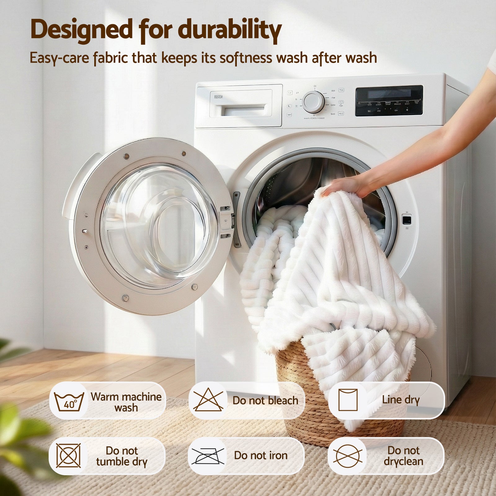 Giselle 152x203cm Throw Blanket Queen Fleece Lightweight Cozy Sofa Couch Bed Throw - Free Delivery