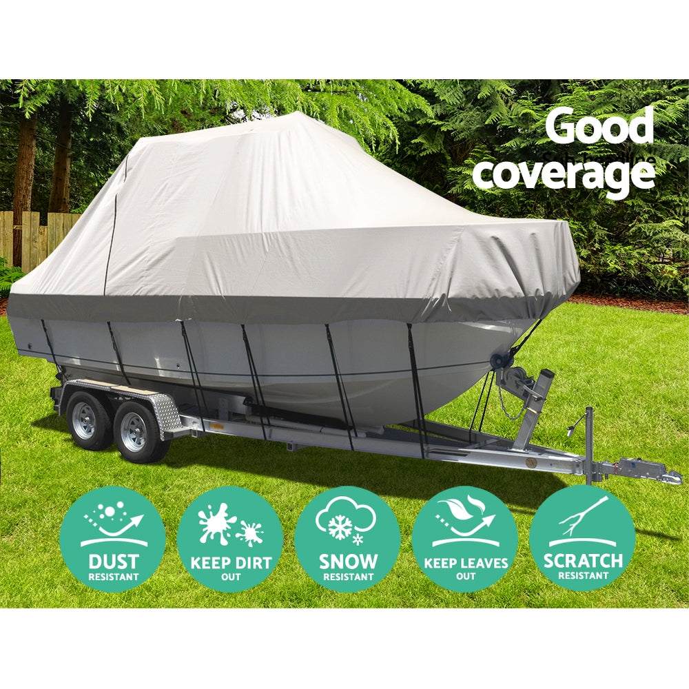Seamanship Boat Cover 17-19ft Trailerable Marine Jumbo 600D Grade Heavy Duty