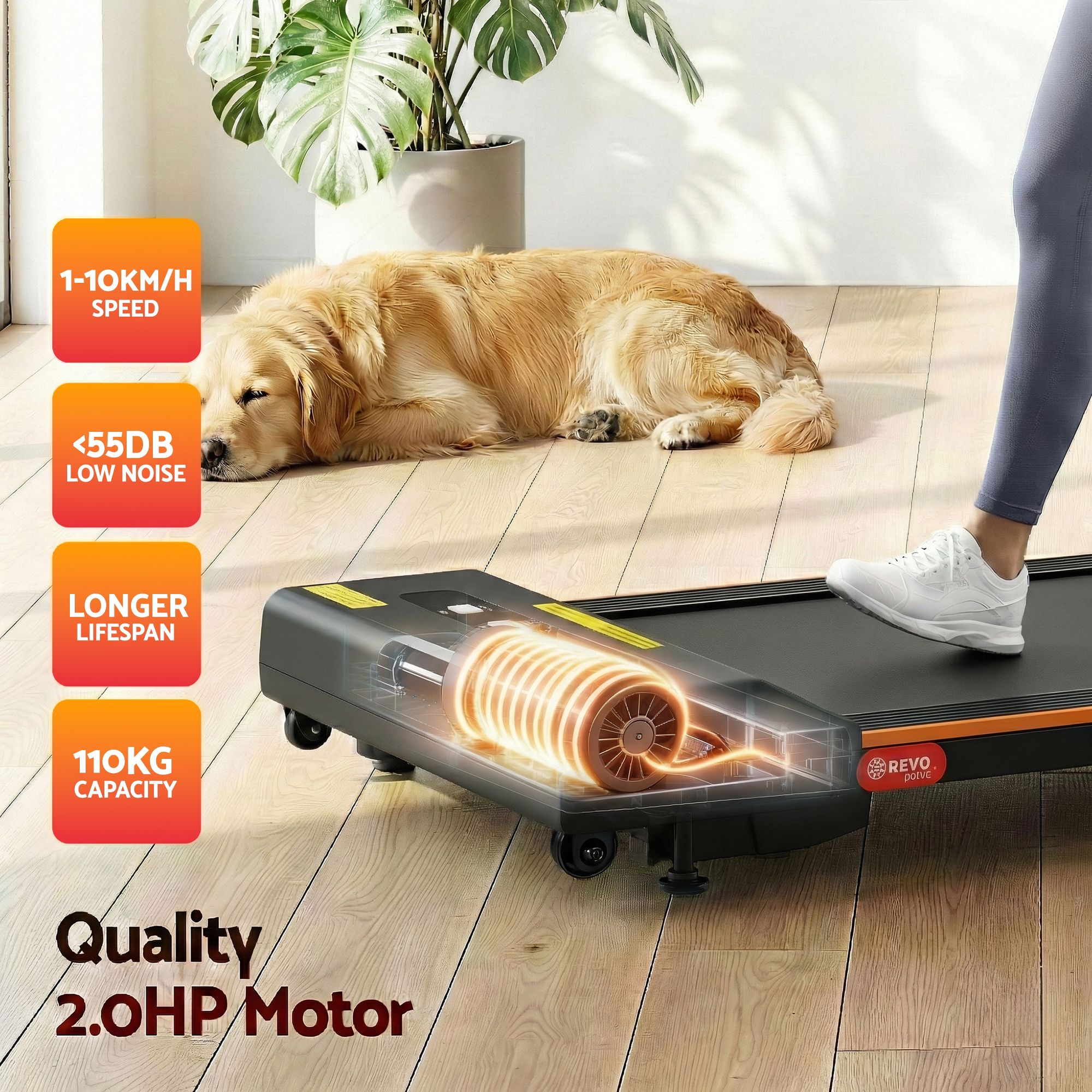 Everfit 3 in 1 Walking Pad Treadmill 12% Incline Under Desk Treadmills for Home