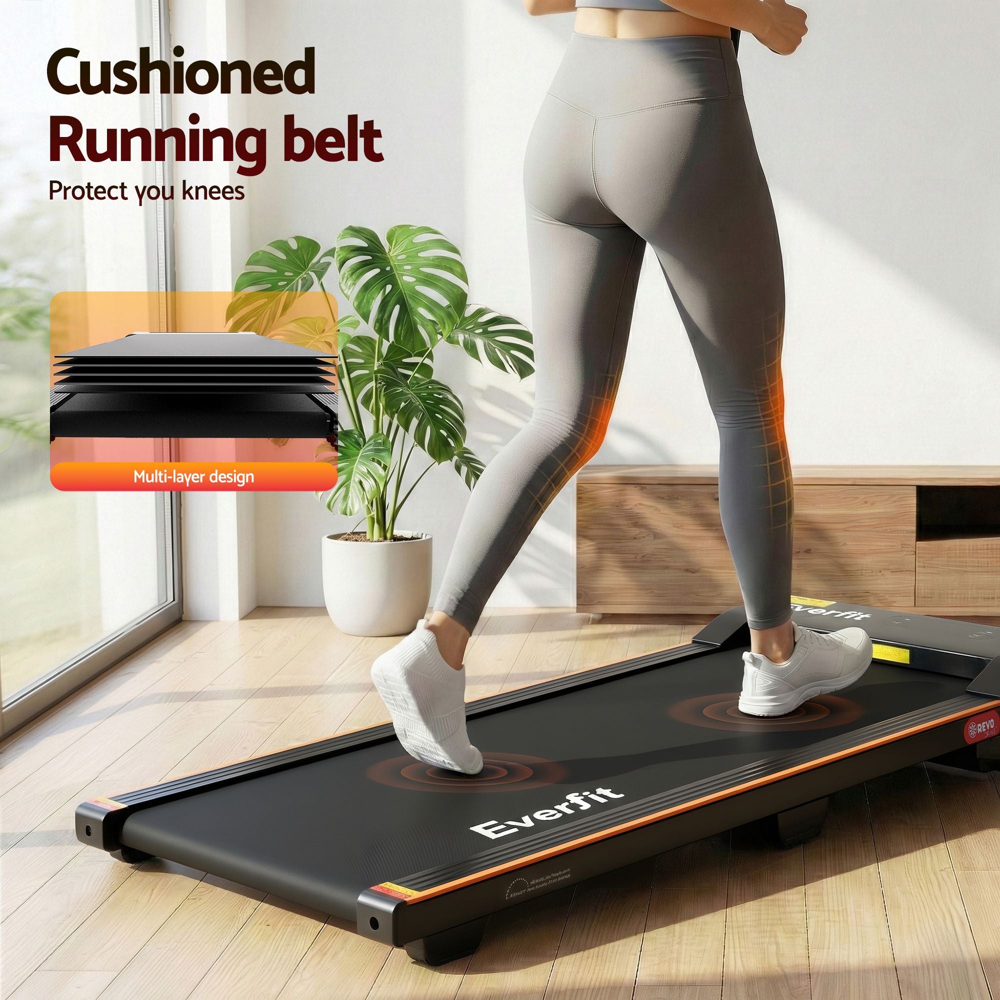 Everfit 3 in 1 Walking Pad Treadmill 12% Incline Under Desk Treadmills for Home