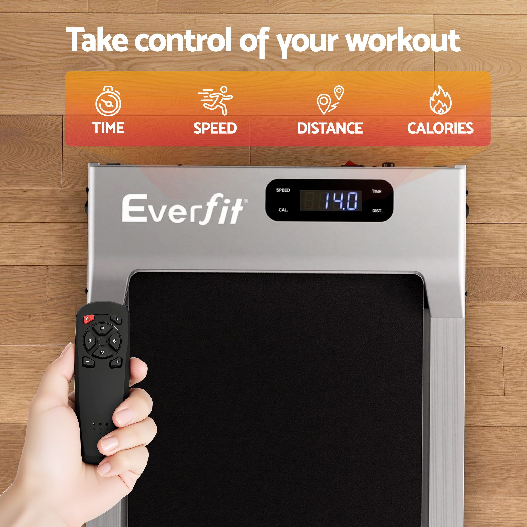 Everfit 3 in 1 Walking Pad Treadmill 12% Incline Under Desk Treadmills for Home