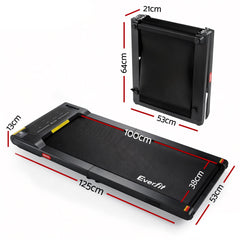 Everfit Walking Pad Treadmill 2 in 1 Foldable Under Desk for Home Gym With 38cm