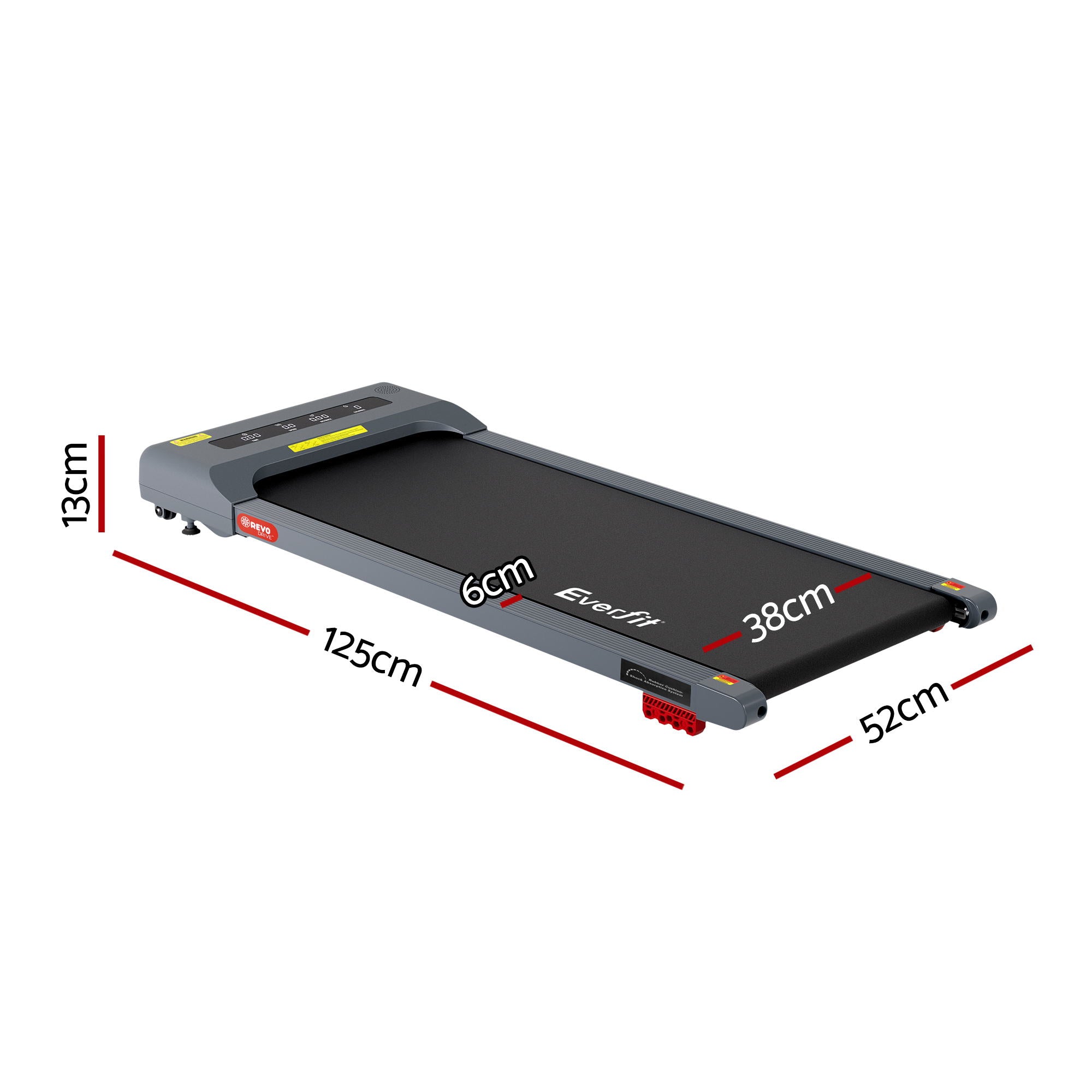 Everfit 3 in 1 Treadmill Electric Walking Pad Incline Under Desk Home Gym 380mm