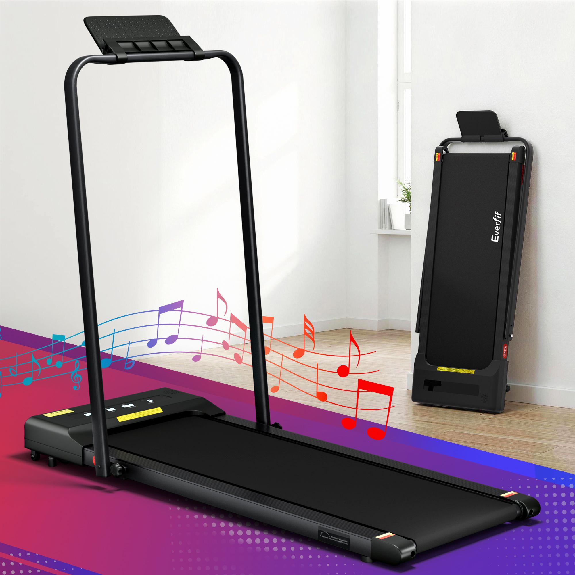 Everfit 2 in 1 Treadmill Electric Walking Pad Under Desk Home Gym Fitness 380mm