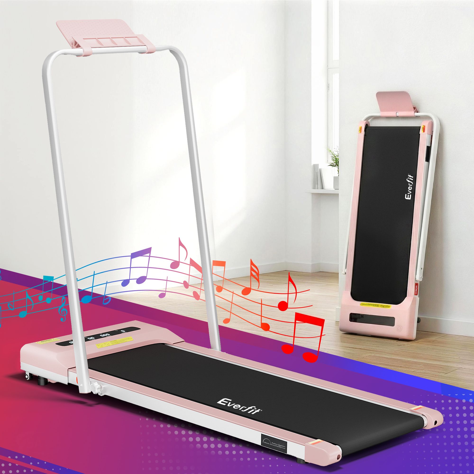 Everfit 2 in 1 Treadmill Electric Walking Pad Under Desk Home Gym Fitness 380mm