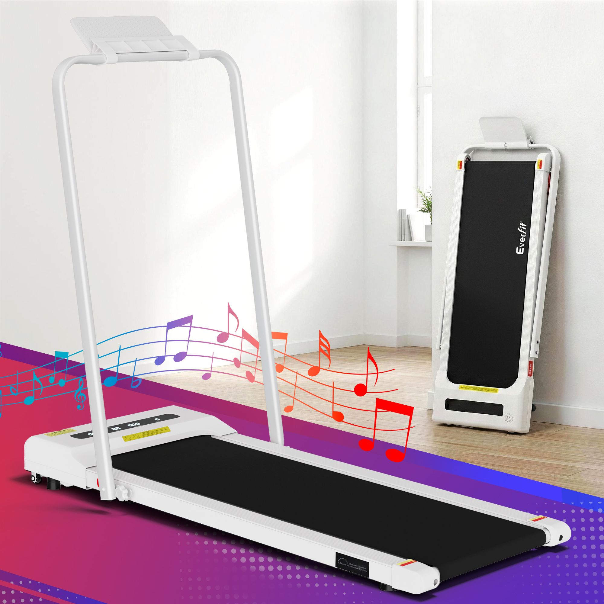 Everfit 2 in 1 Treadmill Electric Walking Pad Under Desk Home Gym Fitness 380mm