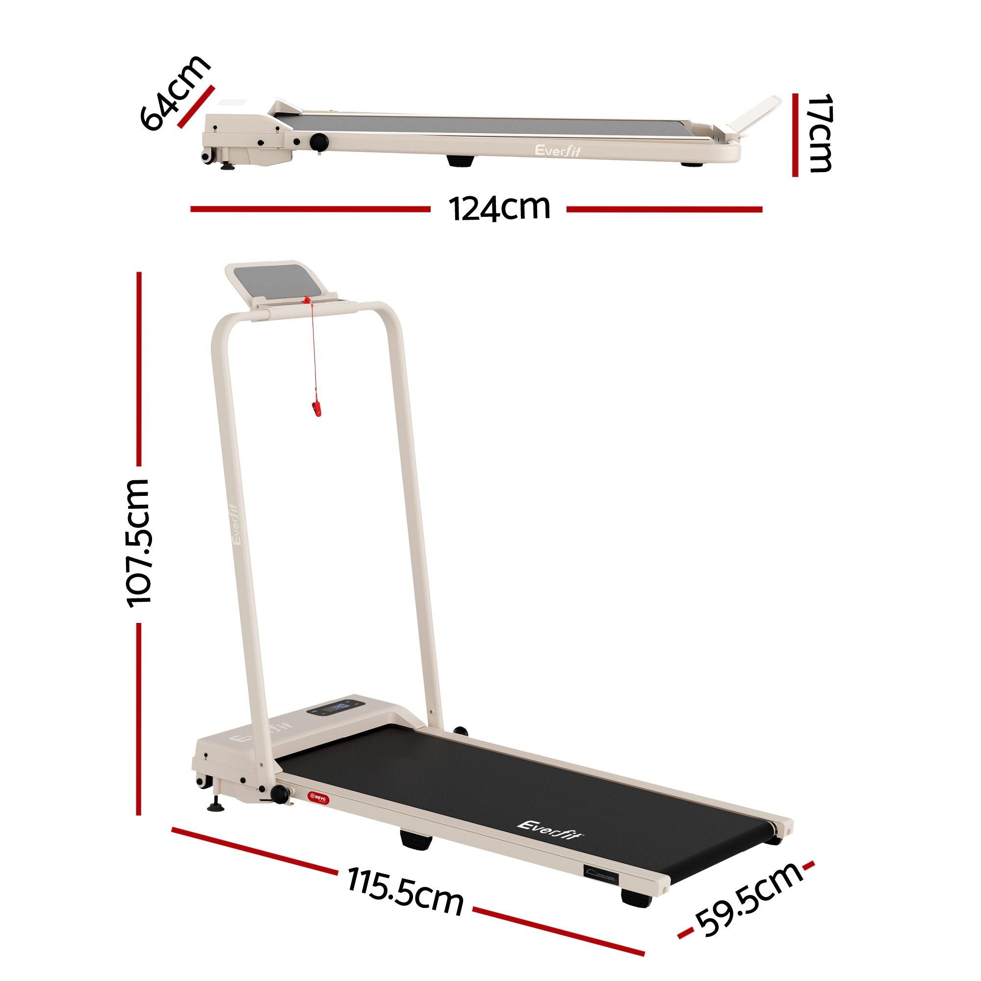 Everfit 3 in 1 Walking Pad Treadmill 12% Incline Under Desk Foldable Treadmills