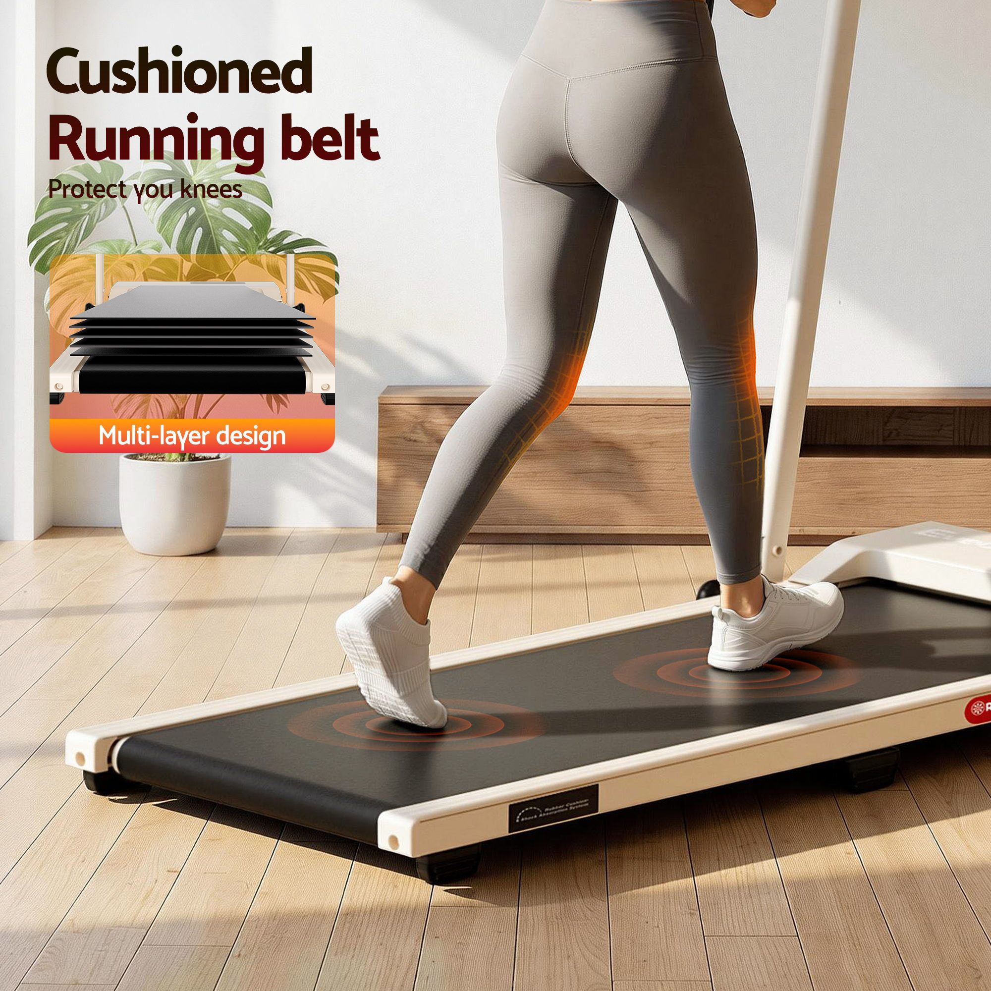 Everfit 3 in 1 Walking Pad Treadmill 12% Incline Under Desk Foldable Treadmills