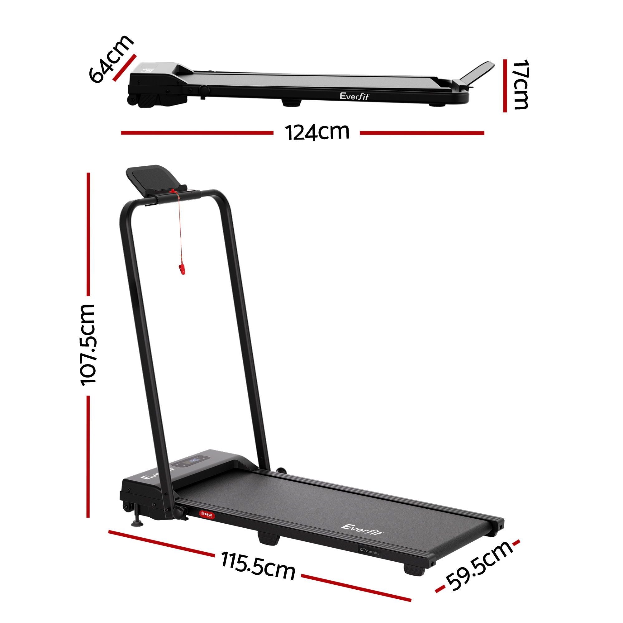 Everfit 3 in 1 Walking Pad Treadmill 12% Incline Under Desk Foldable Treadmills