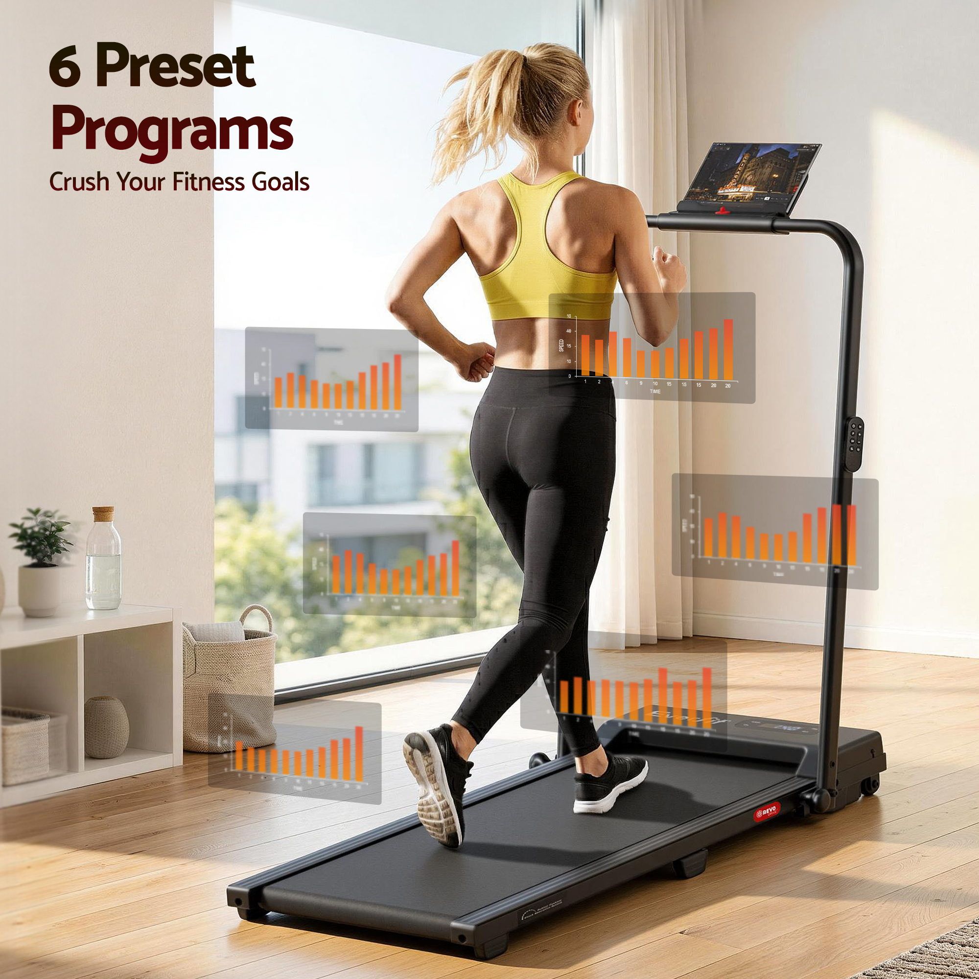 Everfit 3 in 1 Walking Pad Treadmill 12% Incline Under Desk Foldable Treadmills