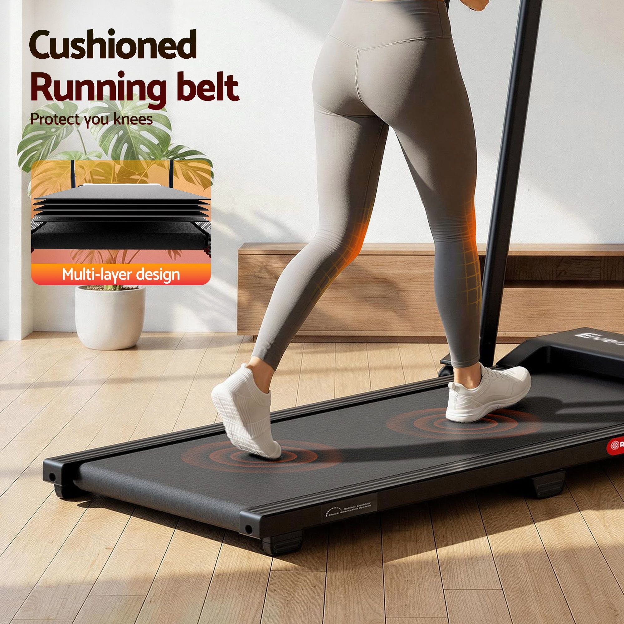Everfit 3 in 1 Walking Pad Treadmill 12% Incline Under Desk Foldable Treadmills