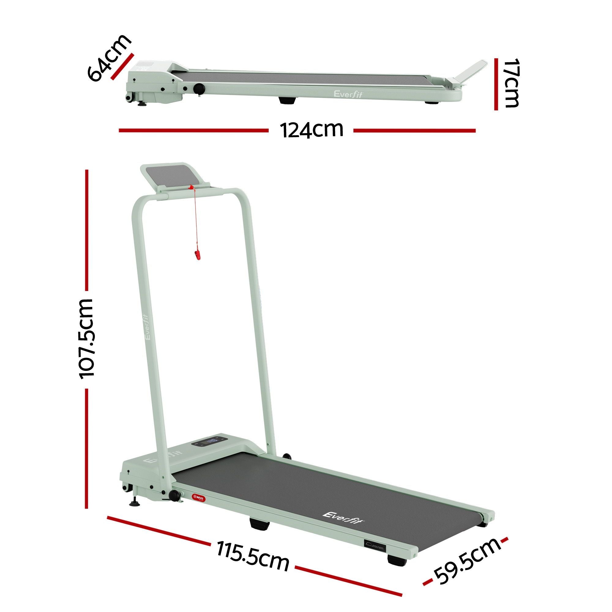 Everfit 3 in 1 Walking Pad Treadmill 12% Incline Under Desk Foldable Treadmills
