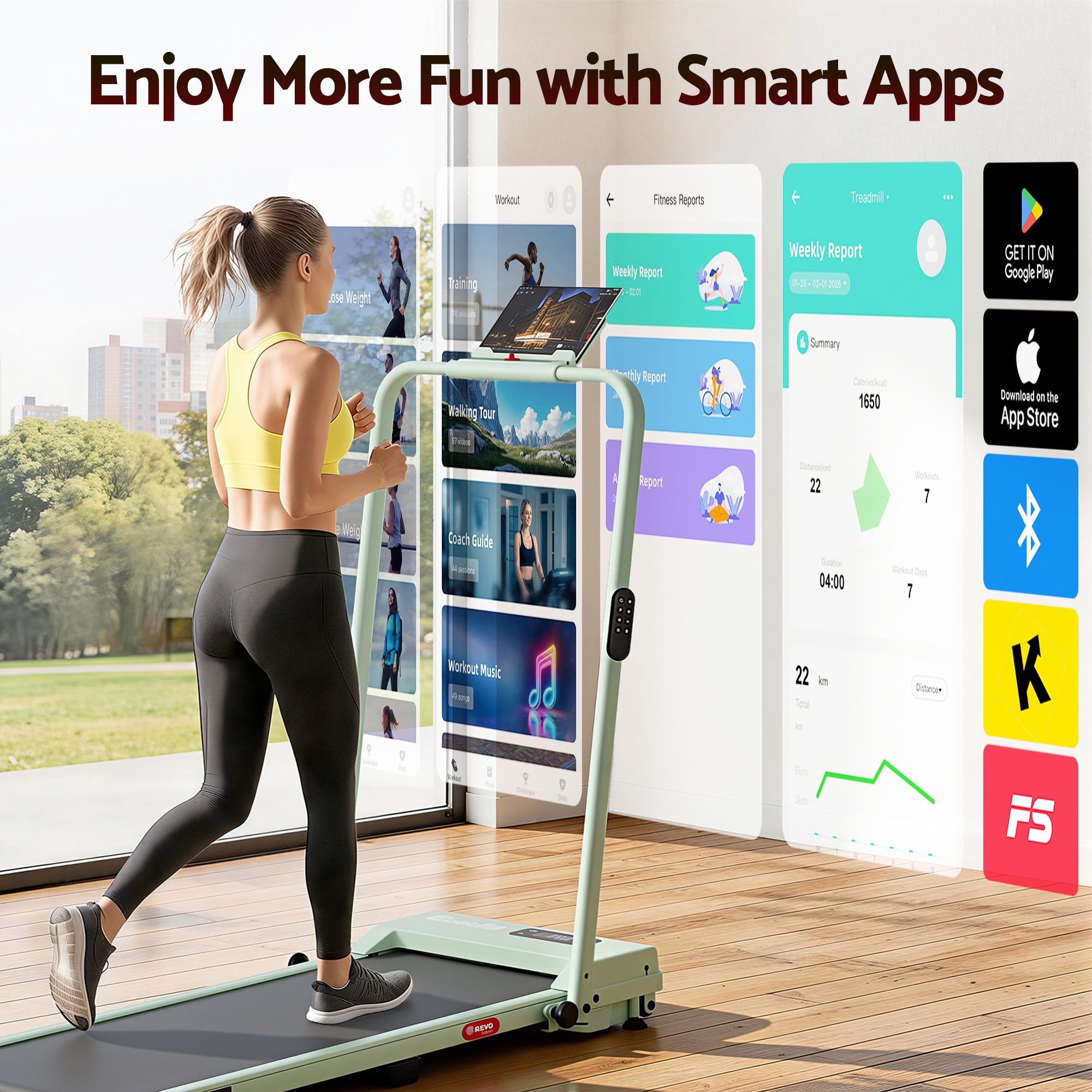 Everfit 3 in 1 Walking Pad Treadmill 12% Incline Under Desk Foldable Treadmills