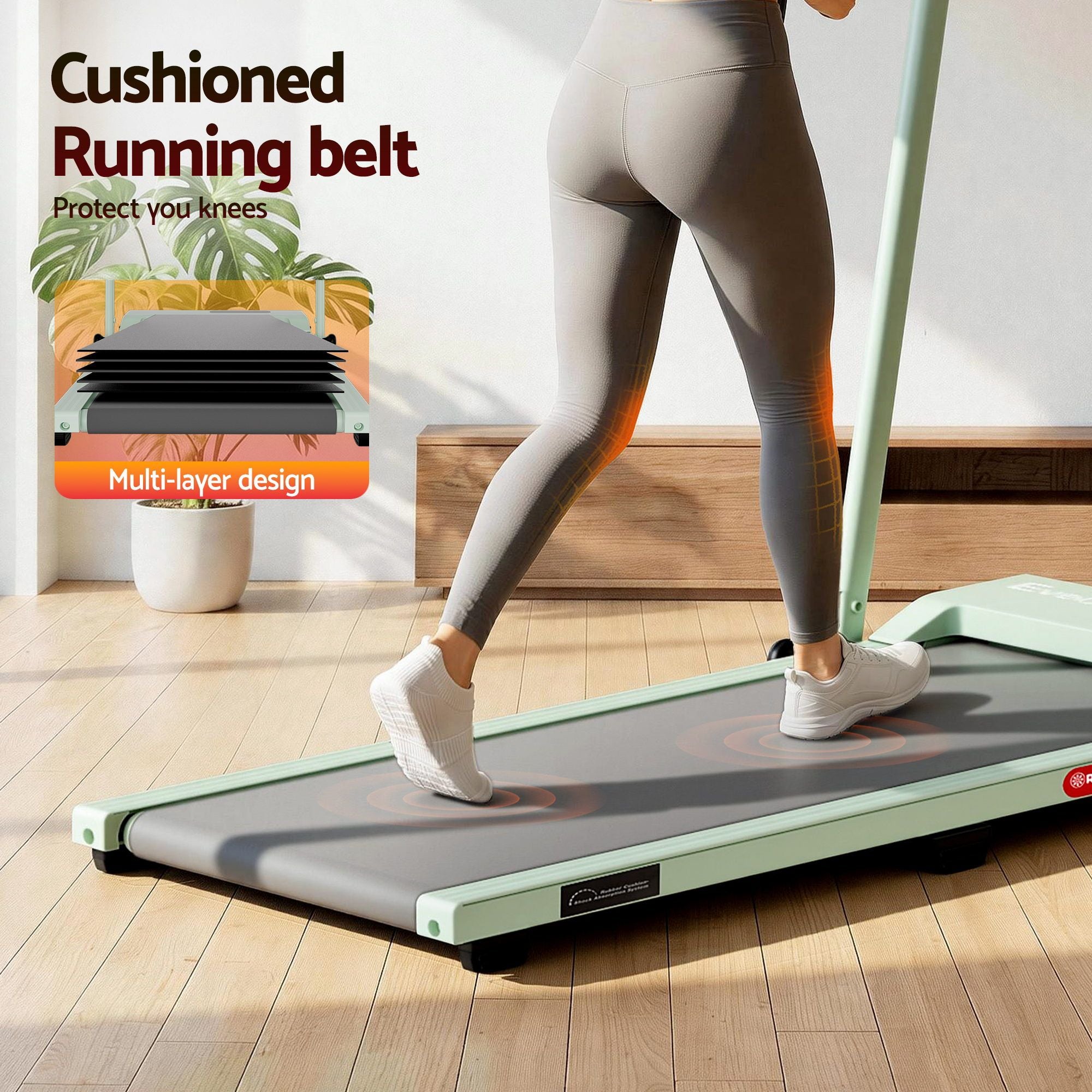 Everfit 3 in 1 Walking Pad Treadmill 12% Incline Under Desk Foldable Treadmills