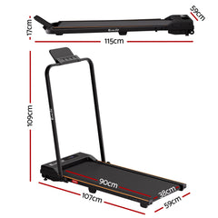 Everfit 3 in 1 Walking Pad Treadmill 12% Incline Foldable Under Desk Treadmills