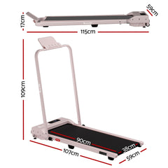 Everfit 3 in 1 Walking Pad Treadmill 12% Incline Foldable Under Desk Treadmills
