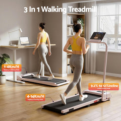 Everfit 3 in 1 Walking Pad Treadmill 12% Incline Foldable Under Desk Treadmills