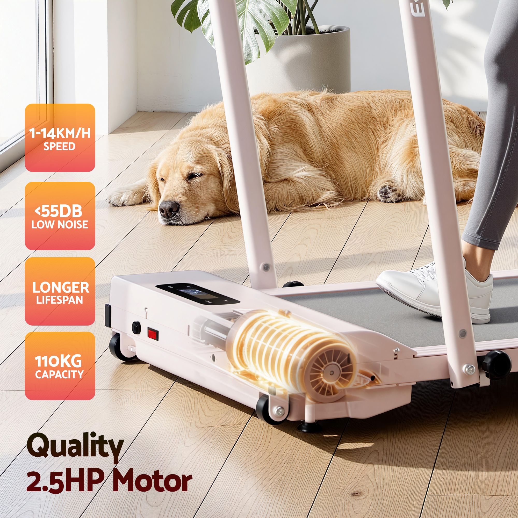 Everfit 3 in 1 Walking Pad Treadmill 12% Incline Foldable Under Desk Treadmills