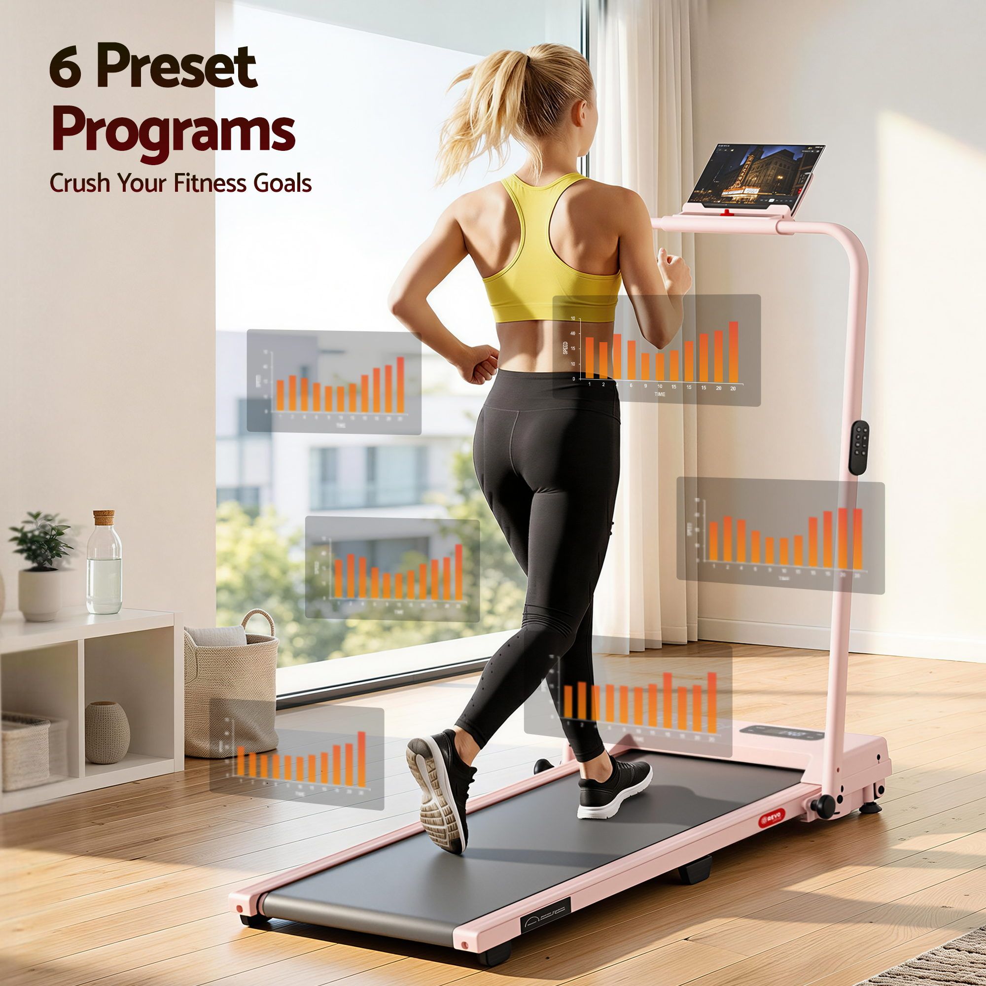 Everfit 3 in 1 Walking Pad Treadmill 12% Incline Under Desk Treadmills for Home