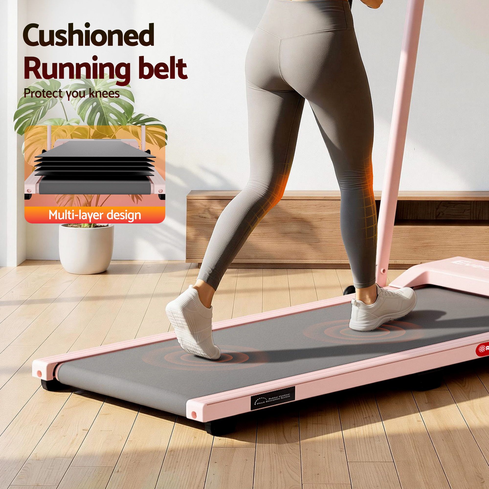 Everfit 3 in 1 Walking Pad Treadmill 12% Incline Under Desk Treadmills for Home