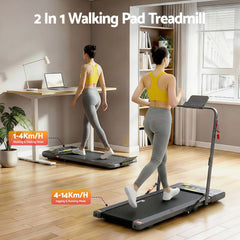 Everfit 2 in 1 Treadmill Electric Walking Pad Under Desk Home Gym Fitness 400mm