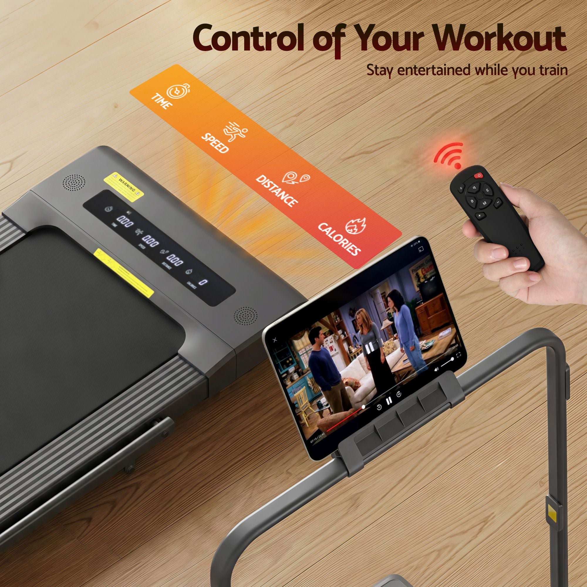 Everfit 2 in 1 Treadmill Electric Walking Pad Under Desk Home Gym Fitness 400mm