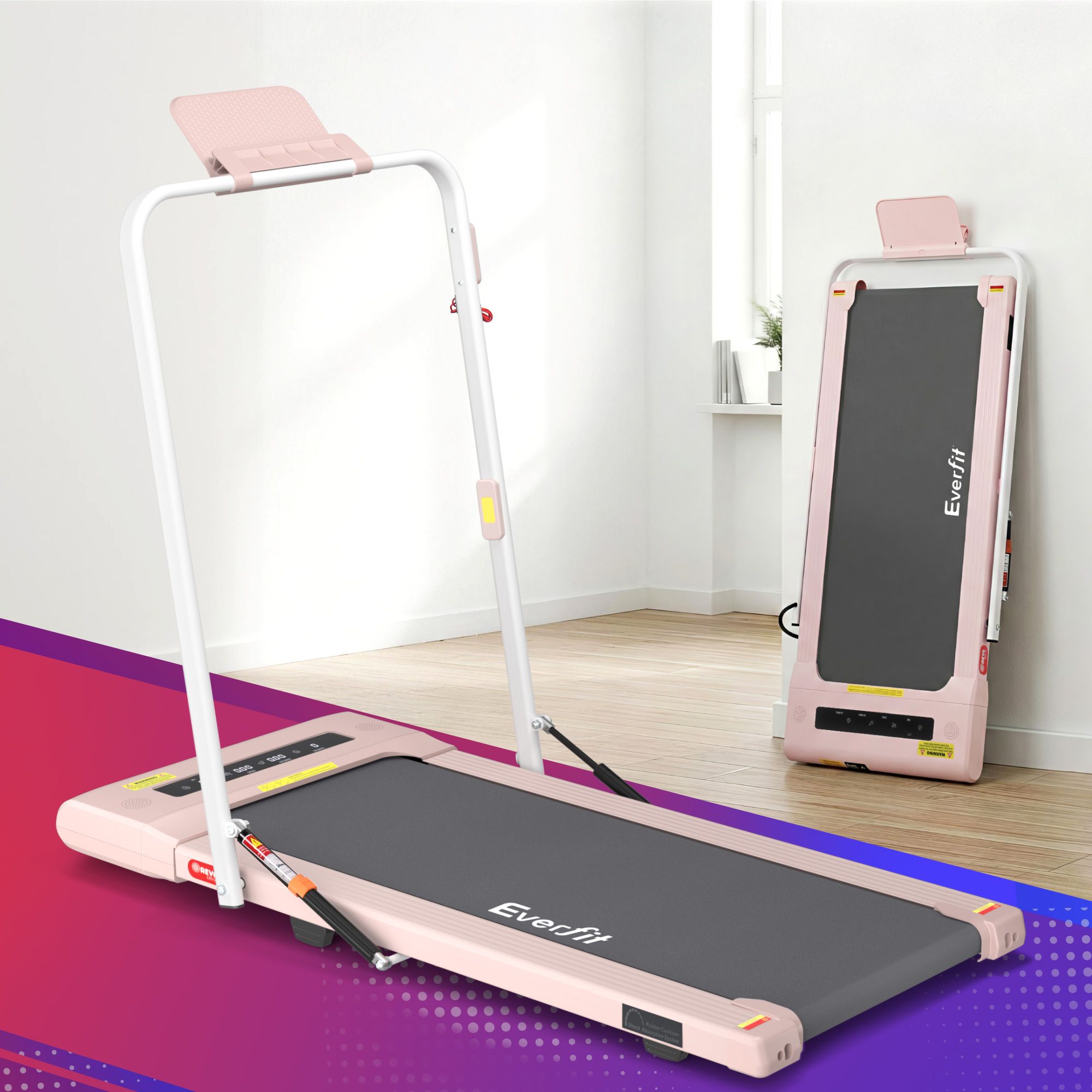 Everfit 2 in 1 Treadmill Electric Walking Pad Under Desk Home Gym Fitness 400mm