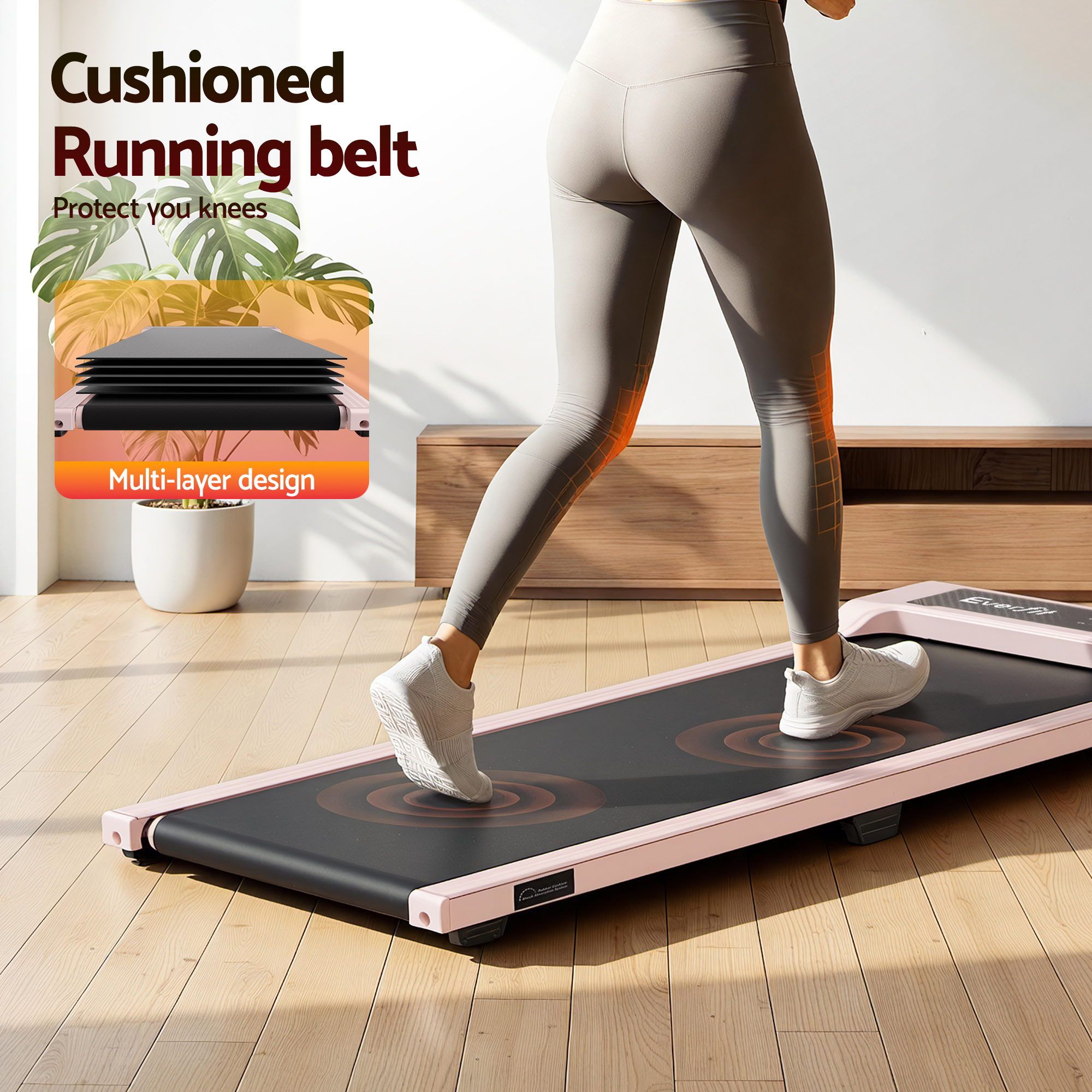 Everfit 3 in 1 Walking Pad Treadmill 12% Incline Under Desk Treadmills for Home