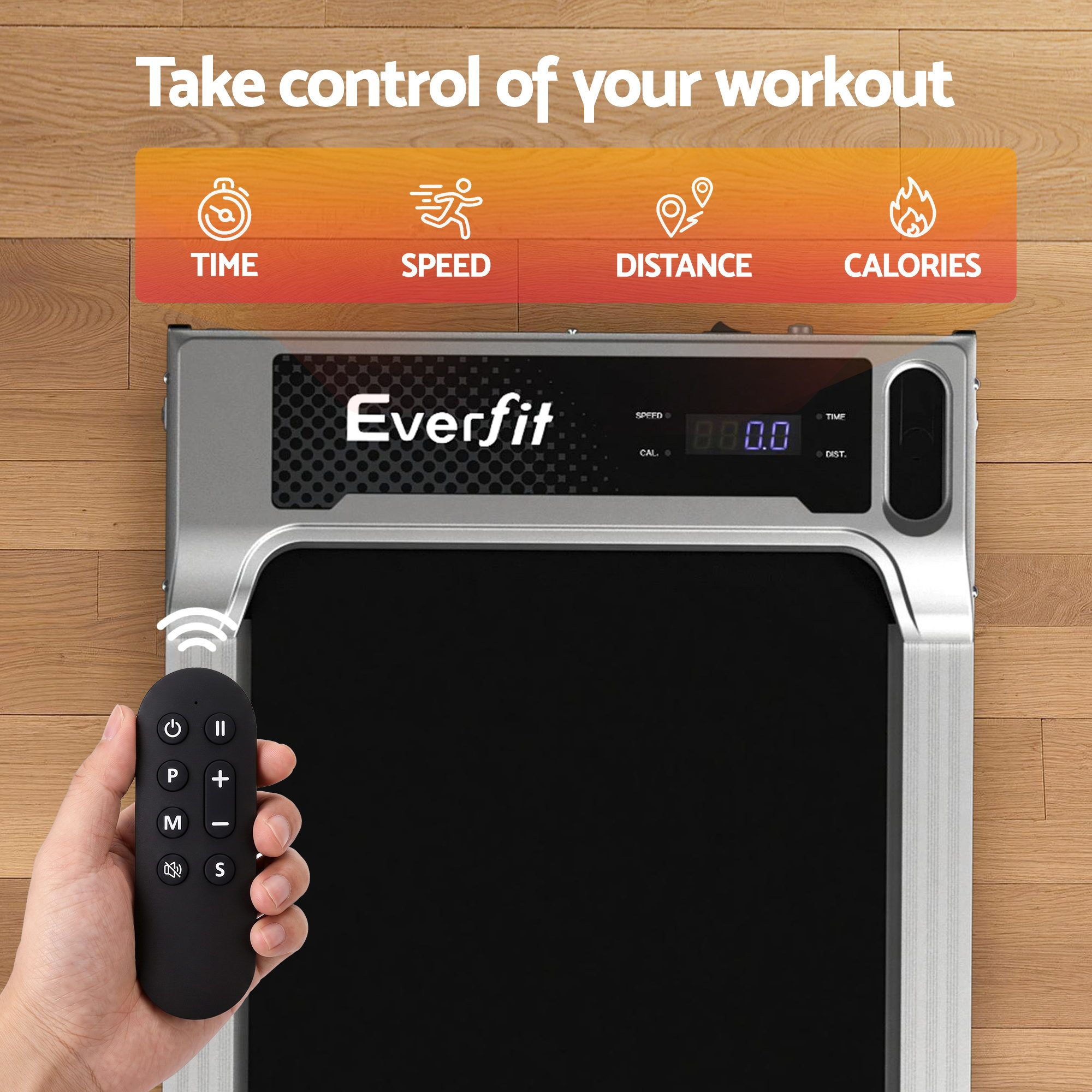 Everfit 3 in 1 Walking Pad Treadmill 12% Incline Under Desk Treadmills for Home