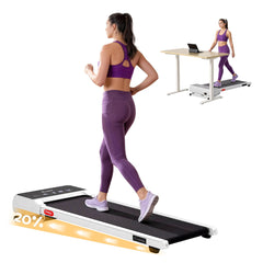 Everfit 3 in 1 Walking Pad Treadmill 20% Auto Incline Under Desk Treadmills for