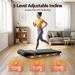 Everfit 3 in 1 Treadmill Electric Walking Pad with Incline Under Desk Home Gym