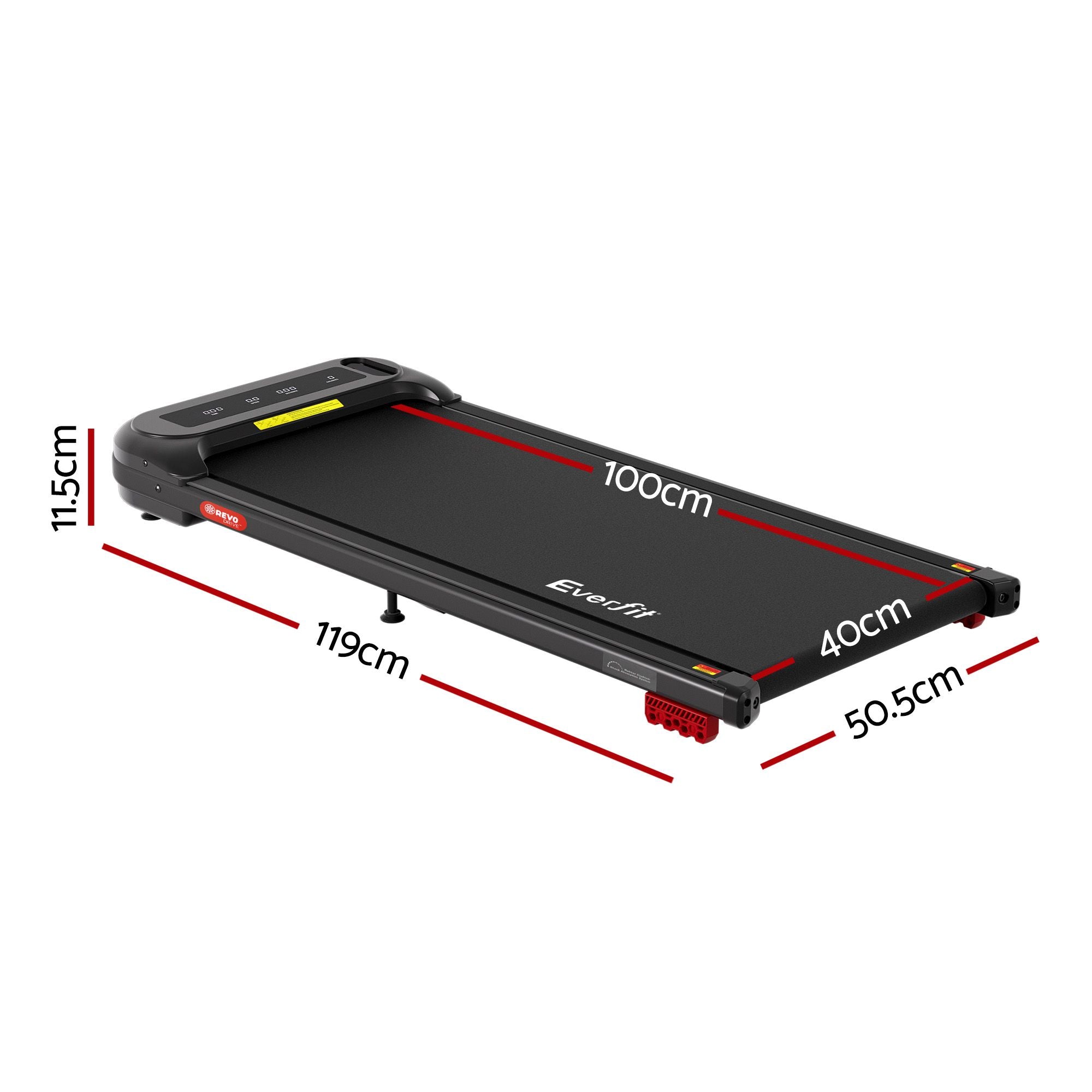 Everfit 3 in 1 Treadmill Electric Walking Pad with Incline Under Desk Home Gym