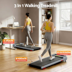Everfit 3 in 1 Treadmill Electric Walking Pad with Incline Under Desk Home Gym