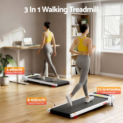 Everfit 3 in 1 Treadmill Electric Walking Pad with Incline Under Desk Home Gym